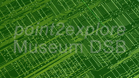 Digital Signage Green Circuit Board Background